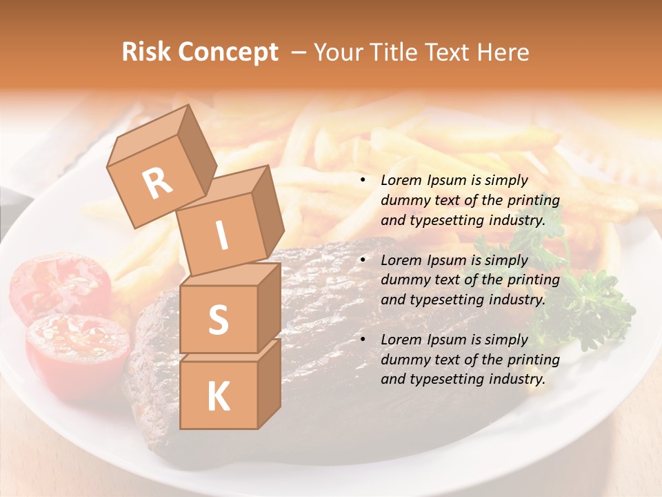 French Fries Object Dish PowerPoint Template