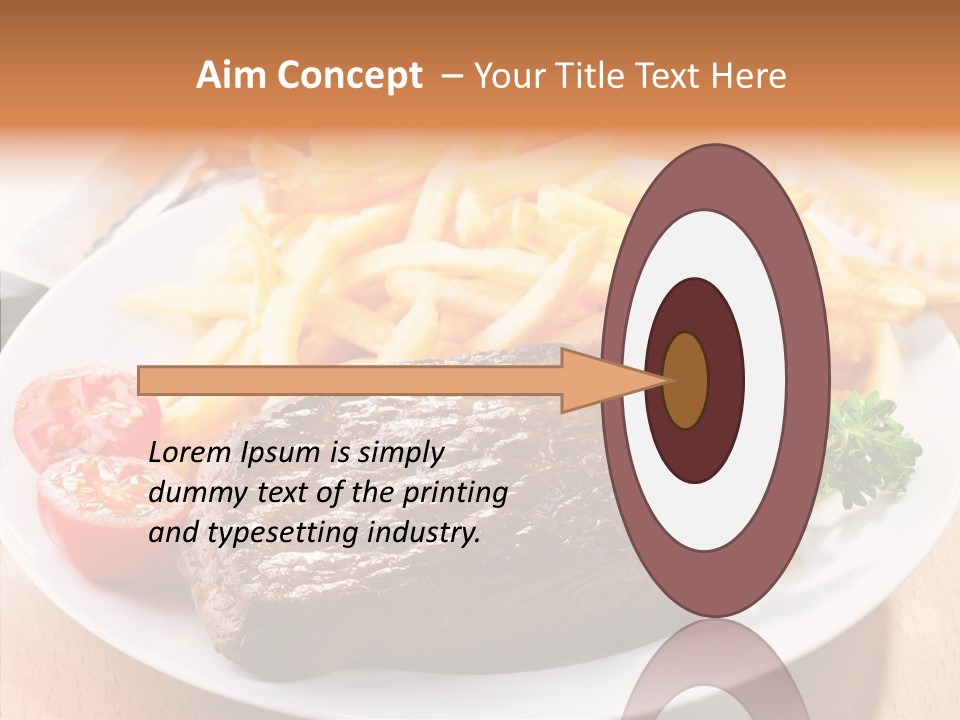 French Fries Object Dish PowerPoint Template