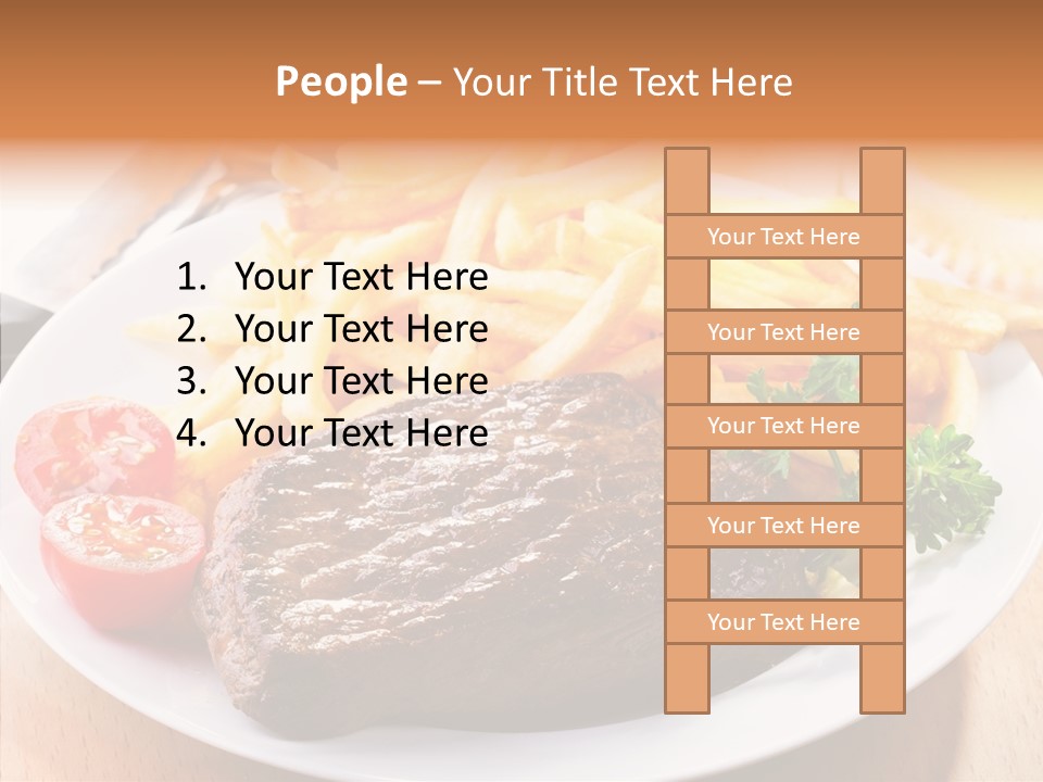 French Fries Object Dish PowerPoint Template