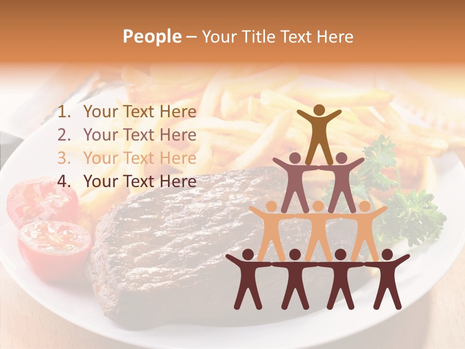 French Fries Object Dish PowerPoint Template