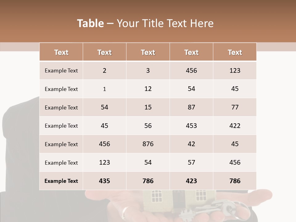 Business Woman Advertises Real Estate On White Background PowerPoint Template