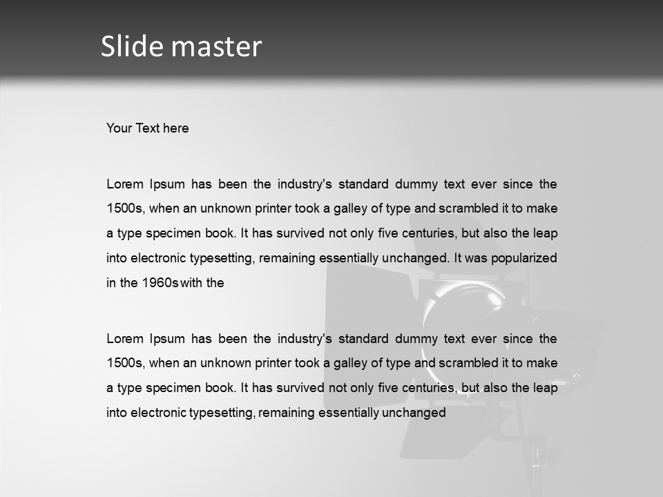 Show Spot Equipment PowerPoint Template