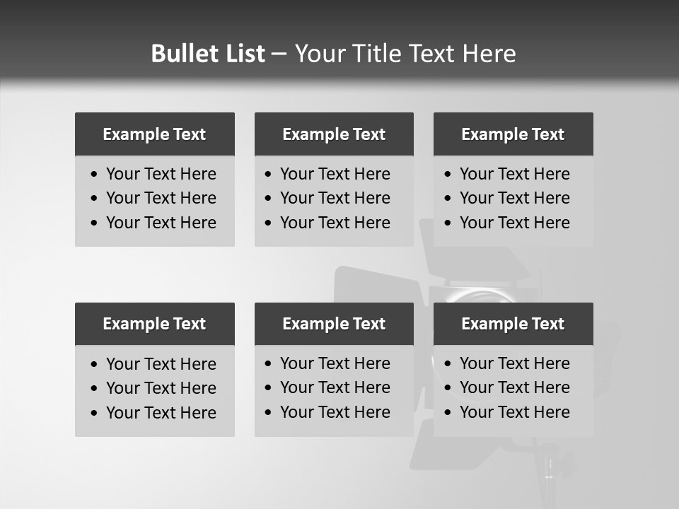 Show Spot Equipment PowerPoint Template
