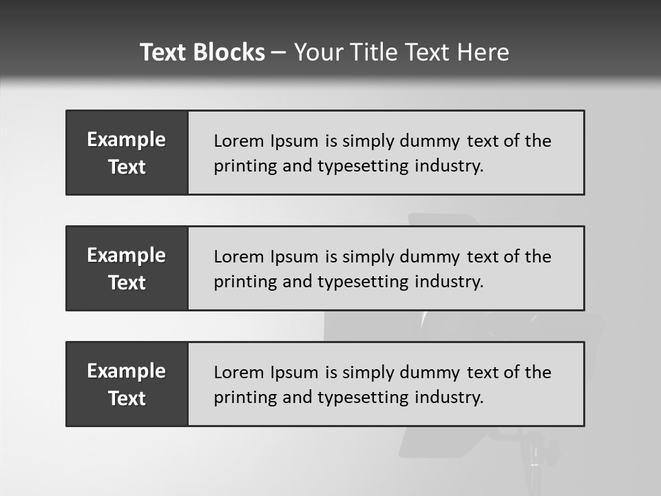 Show Spot Equipment PowerPoint Template