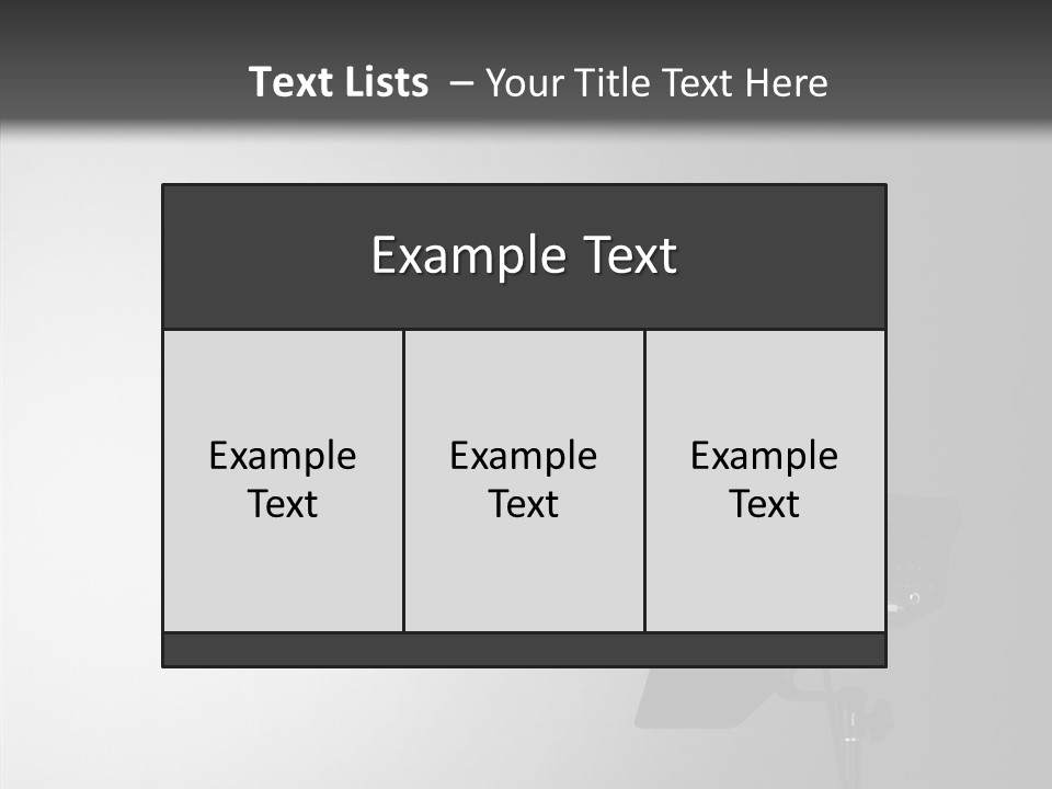 Show Spot Equipment PowerPoint Template