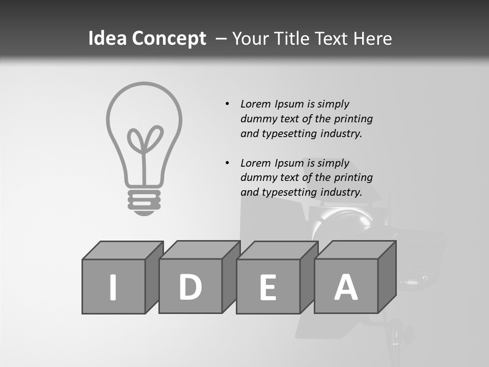 Show Spot Equipment PowerPoint Template