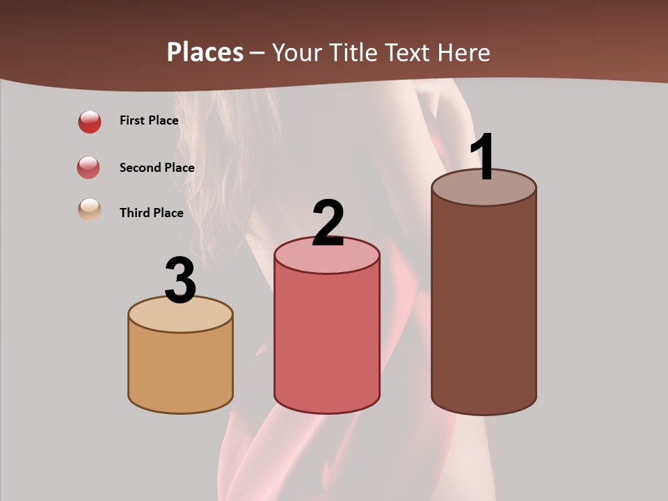 Wrapped Red Model PowerPoint Template