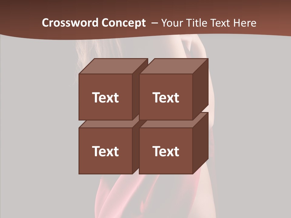 Wrapped Red Model PowerPoint Template