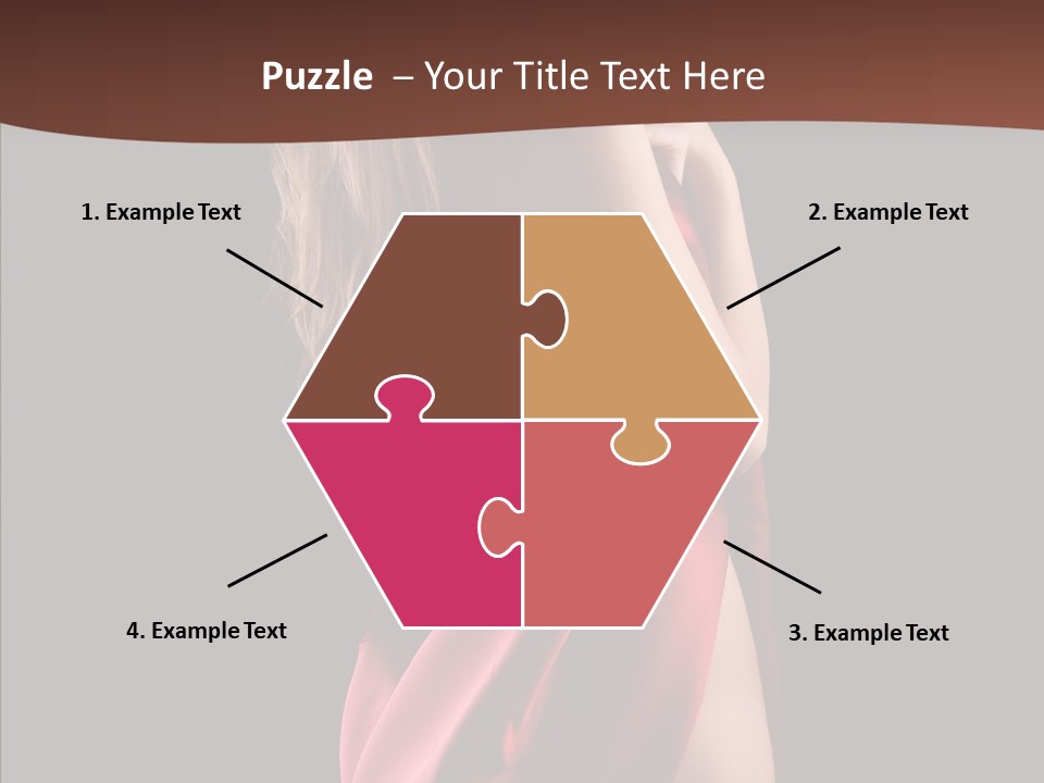 Wrapped Red Model PowerPoint Template