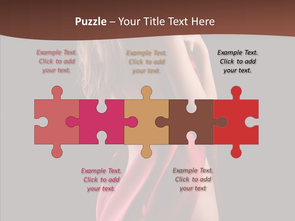 Wrapped Red Model PowerPoint Template