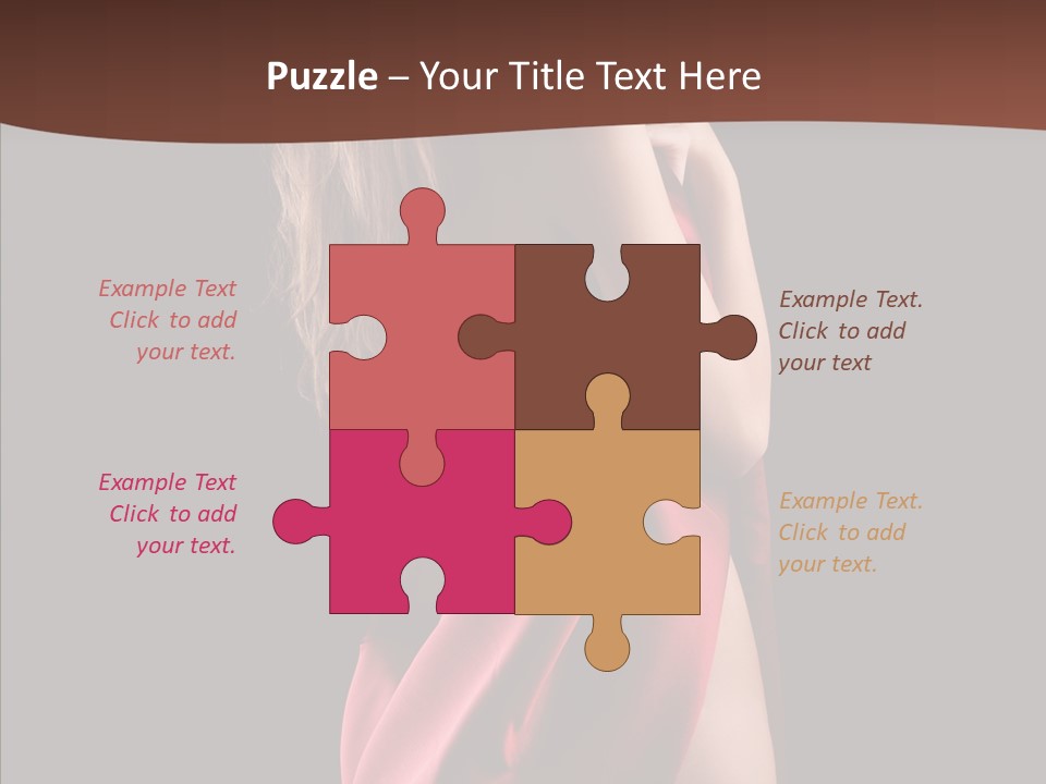 Wrapped Red Model PowerPoint Template