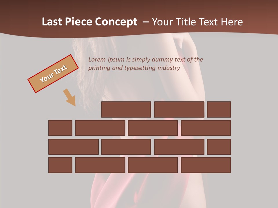 Wrapped Red Model PowerPoint Template
