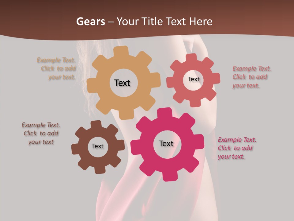 Wrapped Red Model PowerPoint Template