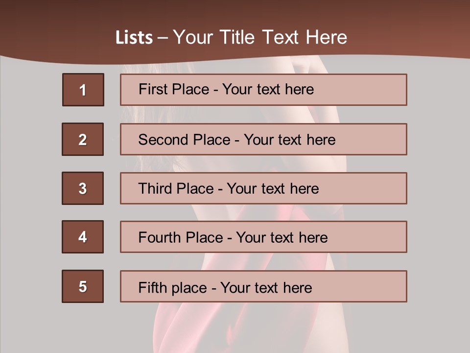 Wrapped Red Model PowerPoint Template