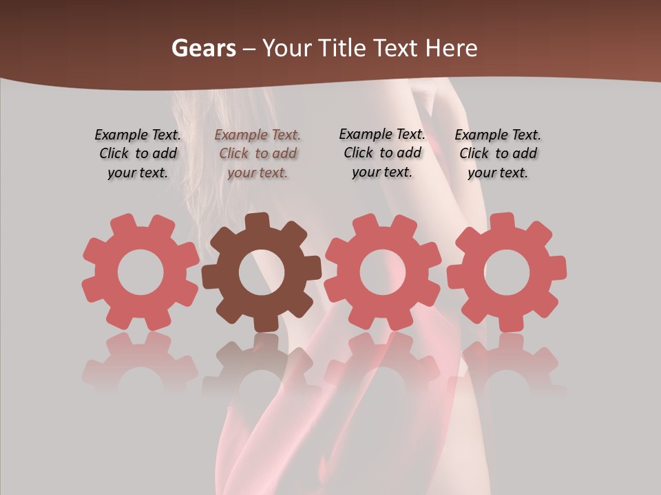 Wrapped Red Model PowerPoint Template