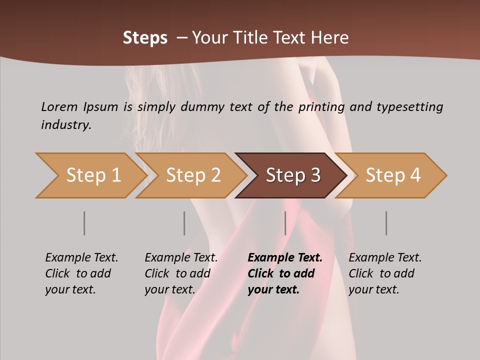 Wrapped Red Model PowerPoint Template