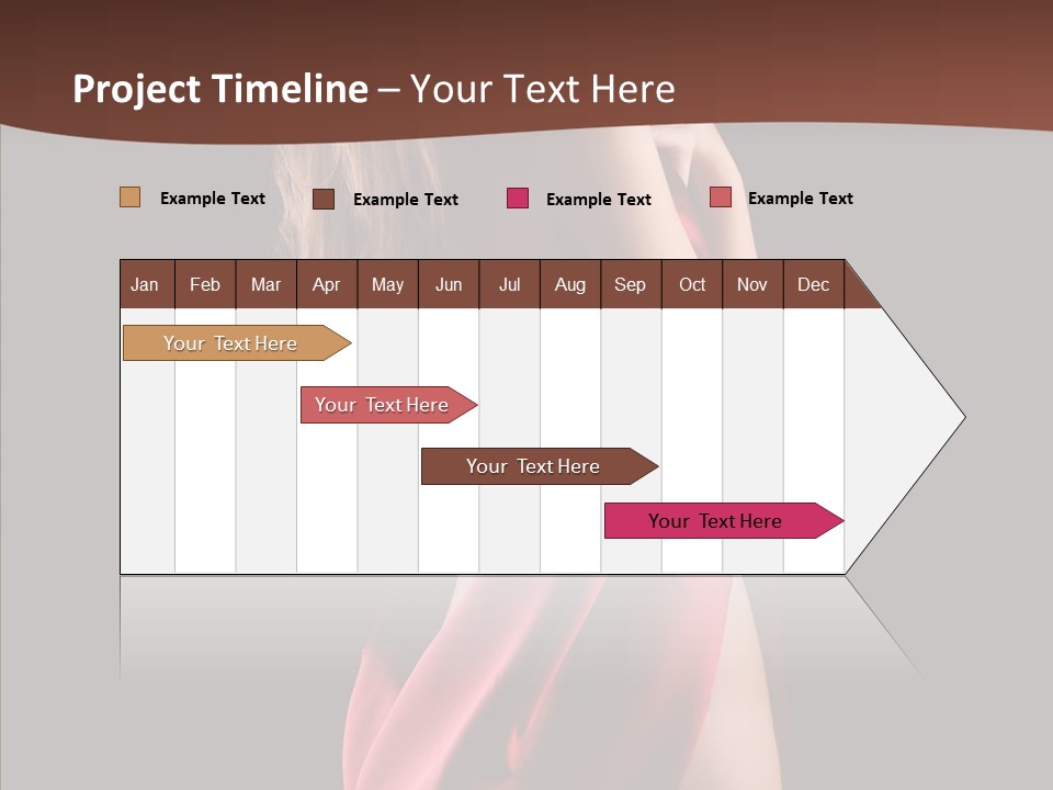 Wrapped Red Model PowerPoint Template