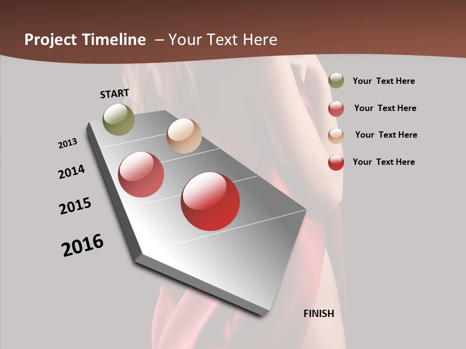 Wrapped Red Model PowerPoint Template