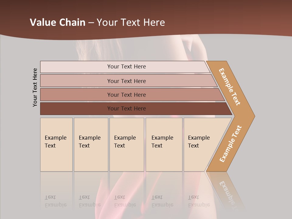 Wrapped Red Model PowerPoint Template