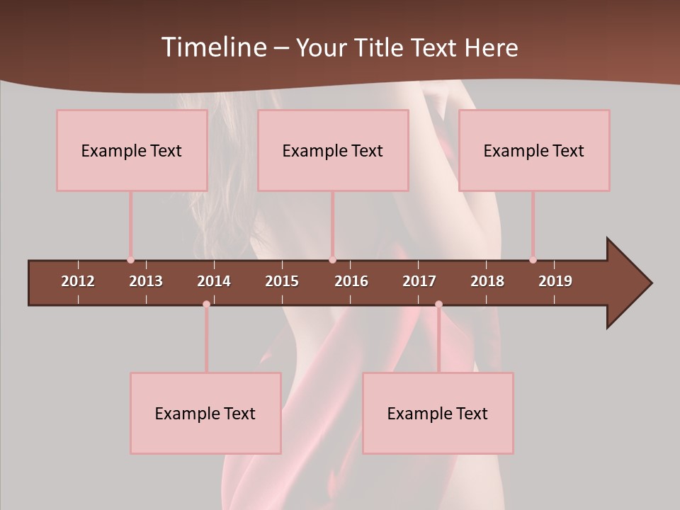 Wrapped Red Model PowerPoint Template