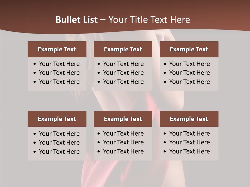 Wrapped Red Model PowerPoint Template