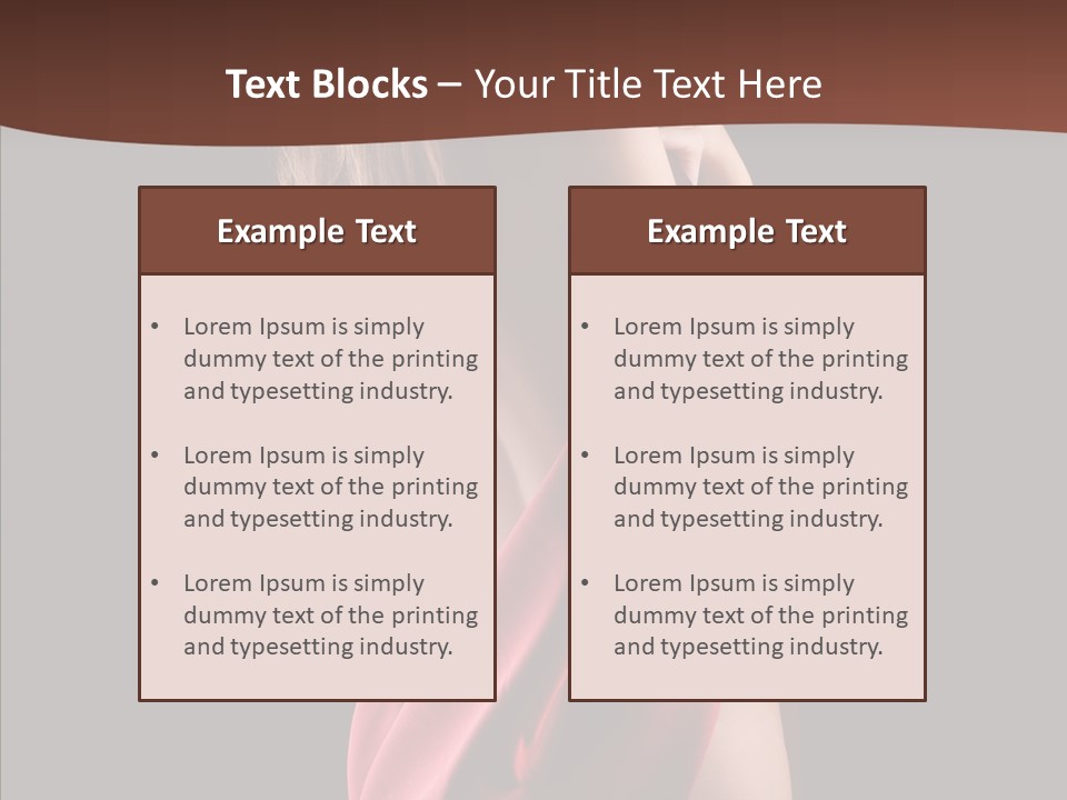 Wrapped Red Model PowerPoint Template