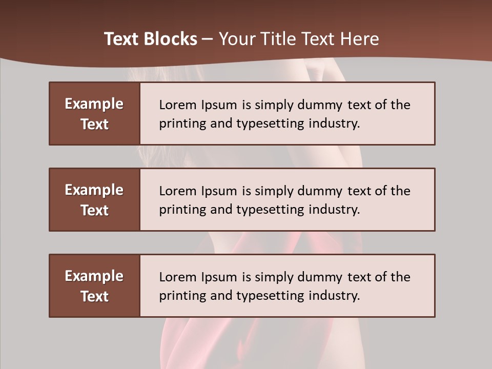Wrapped Red Model PowerPoint Template