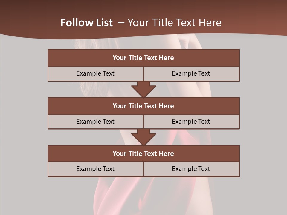 Wrapped Red Model PowerPoint Template