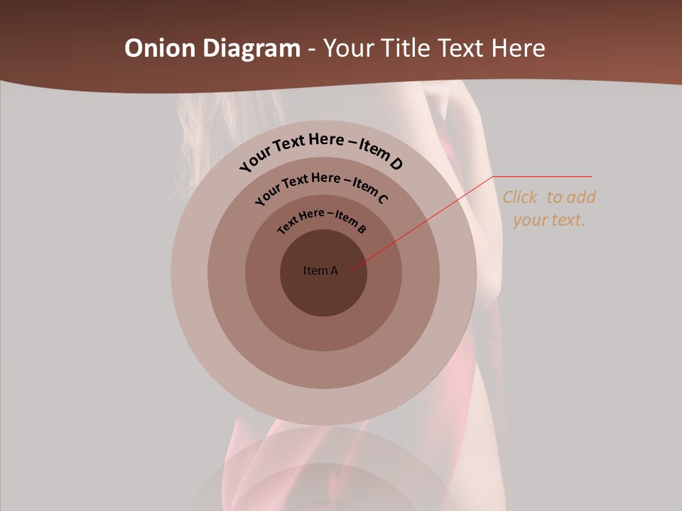 Wrapped Red Model PowerPoint Template