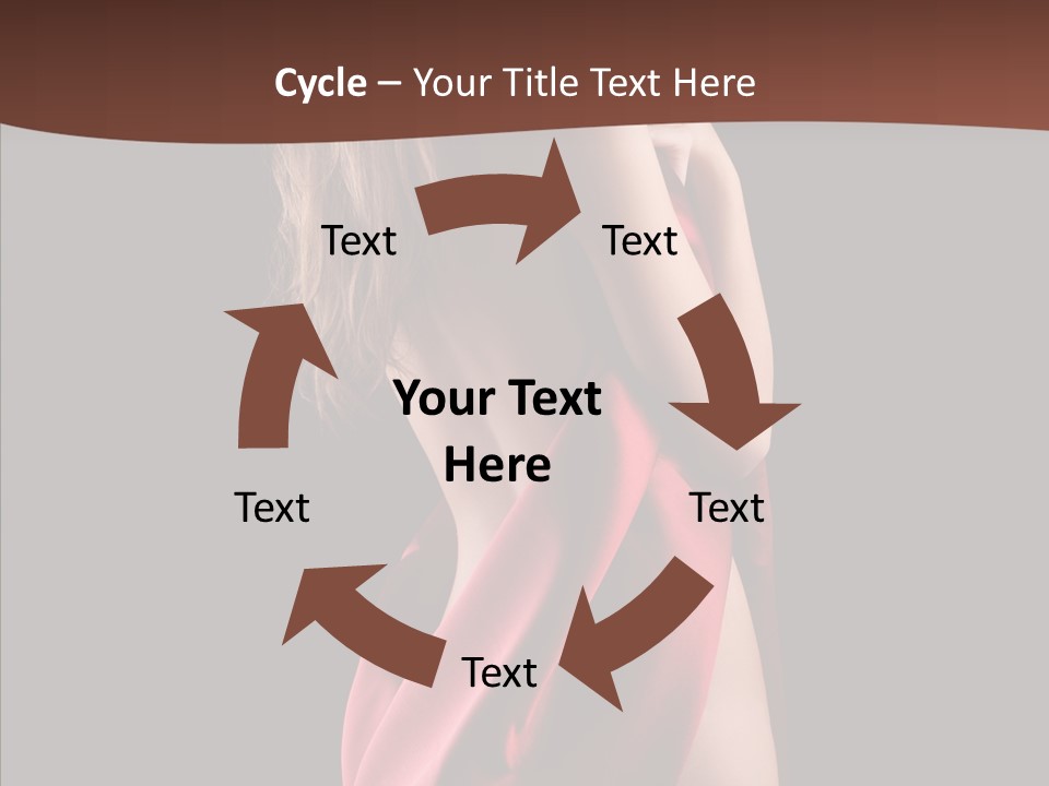 Wrapped Red Model PowerPoint Template