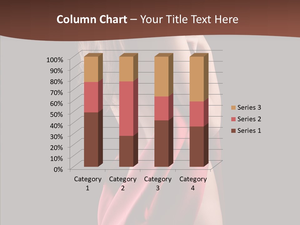 Wrapped Red Model PowerPoint Template