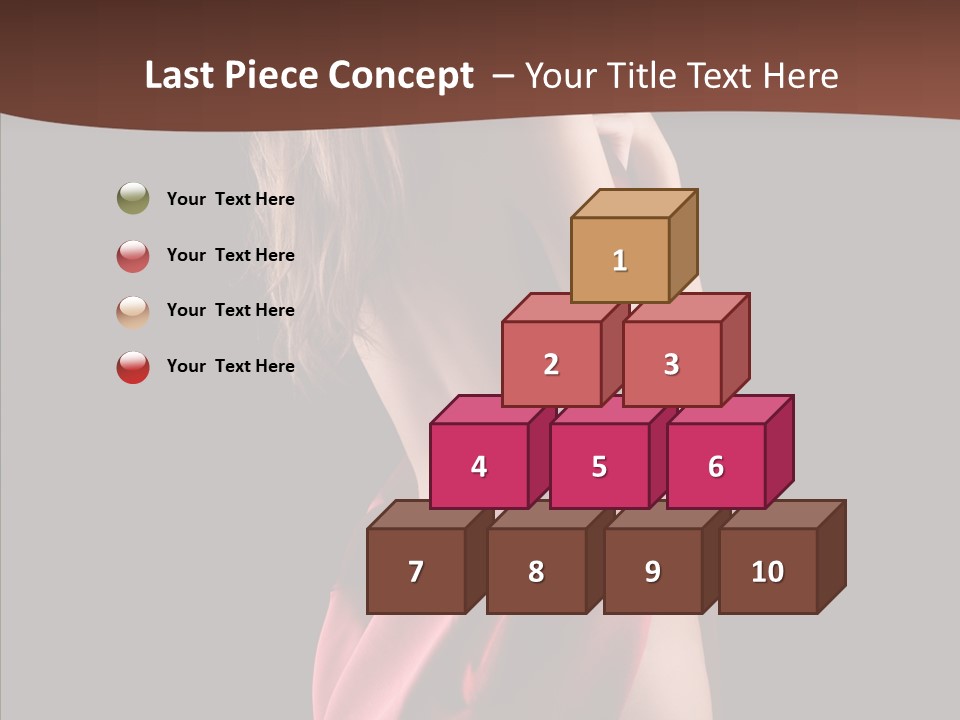 Wrapped Red Model PowerPoint Template