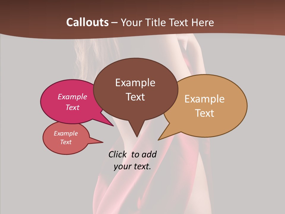 Wrapped Red Model PowerPoint Template