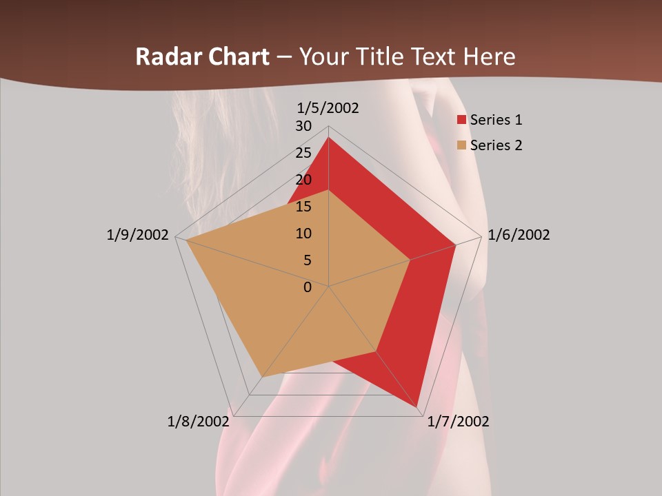 Wrapped Red Model PowerPoint Template