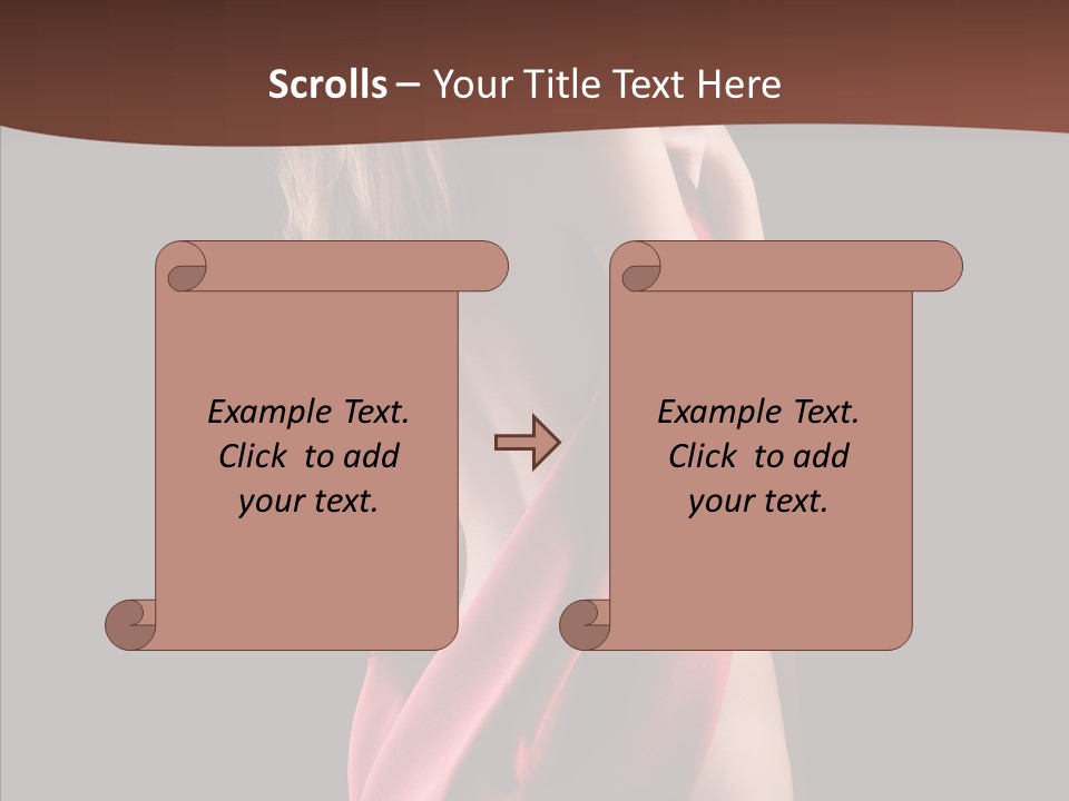 Wrapped Red Model PowerPoint Template