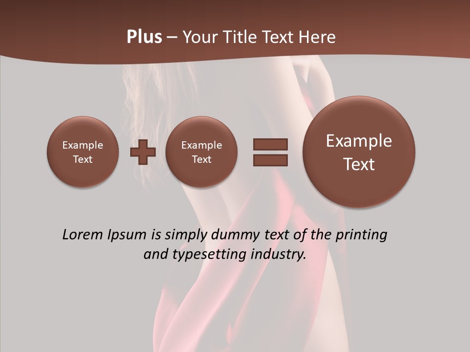 Wrapped Red Model PowerPoint Template
