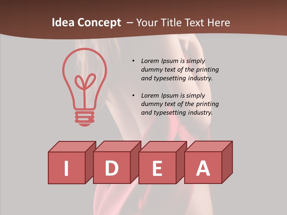 Wrapped Red Model PowerPoint Template