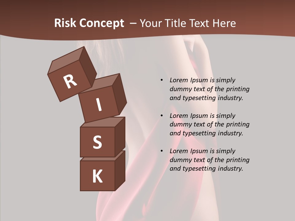 Wrapped Red Model PowerPoint Template