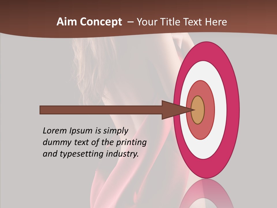 Wrapped Red Model PowerPoint Template