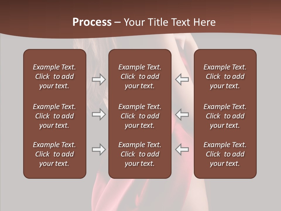 Wrapped Red Model PowerPoint Template