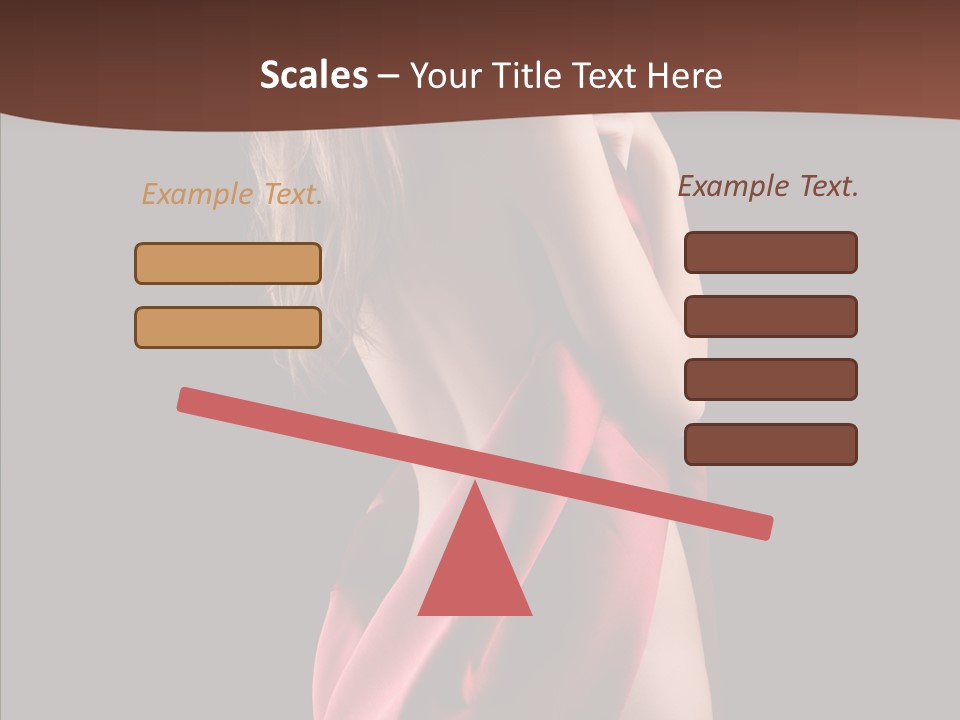 Wrapped Red Model PowerPoint Template