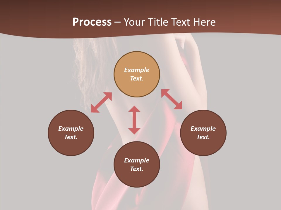 Wrapped Red Model PowerPoint Template