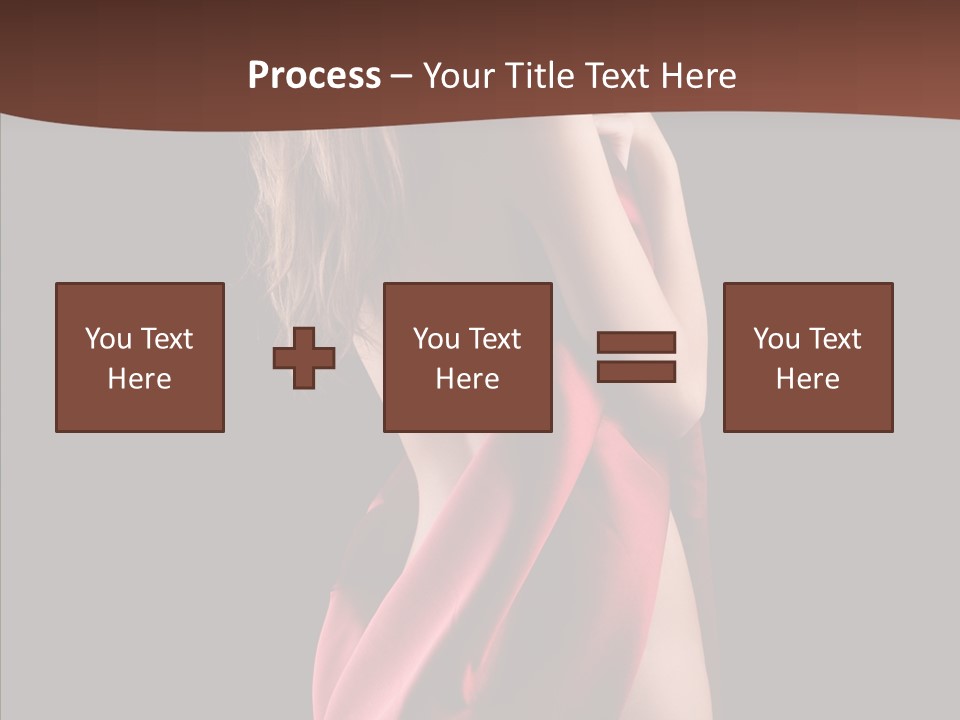 Wrapped Red Model PowerPoint Template