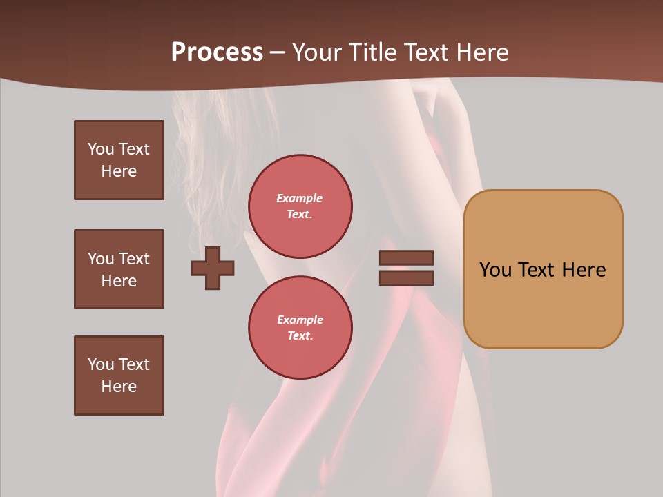 Wrapped Red Model PowerPoint Template