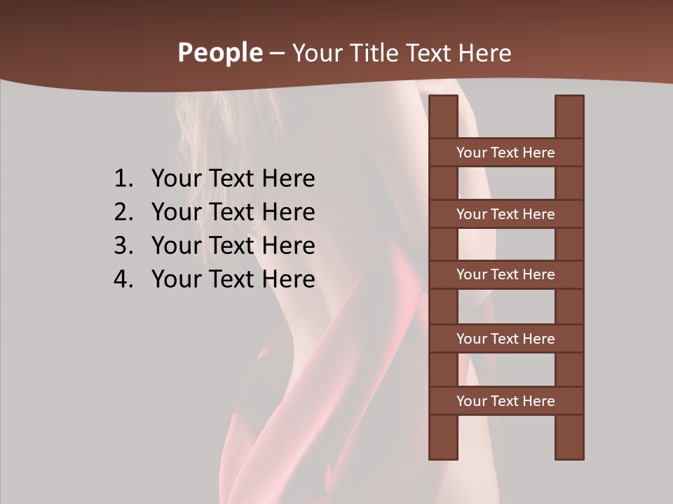 Wrapped Red Model PowerPoint Template