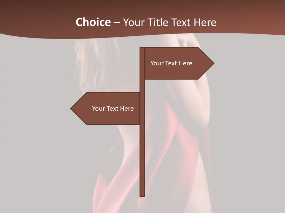 Wrapped Red Model PowerPoint Template