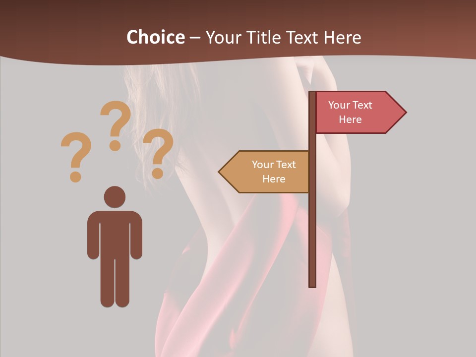 Wrapped Red Model PowerPoint Template