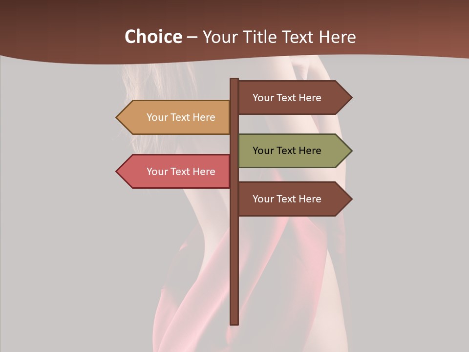Wrapped Red Model PowerPoint Template