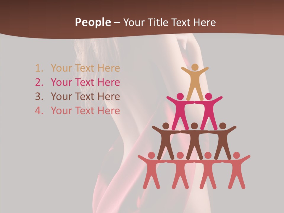 Wrapped Red Model PowerPoint Template