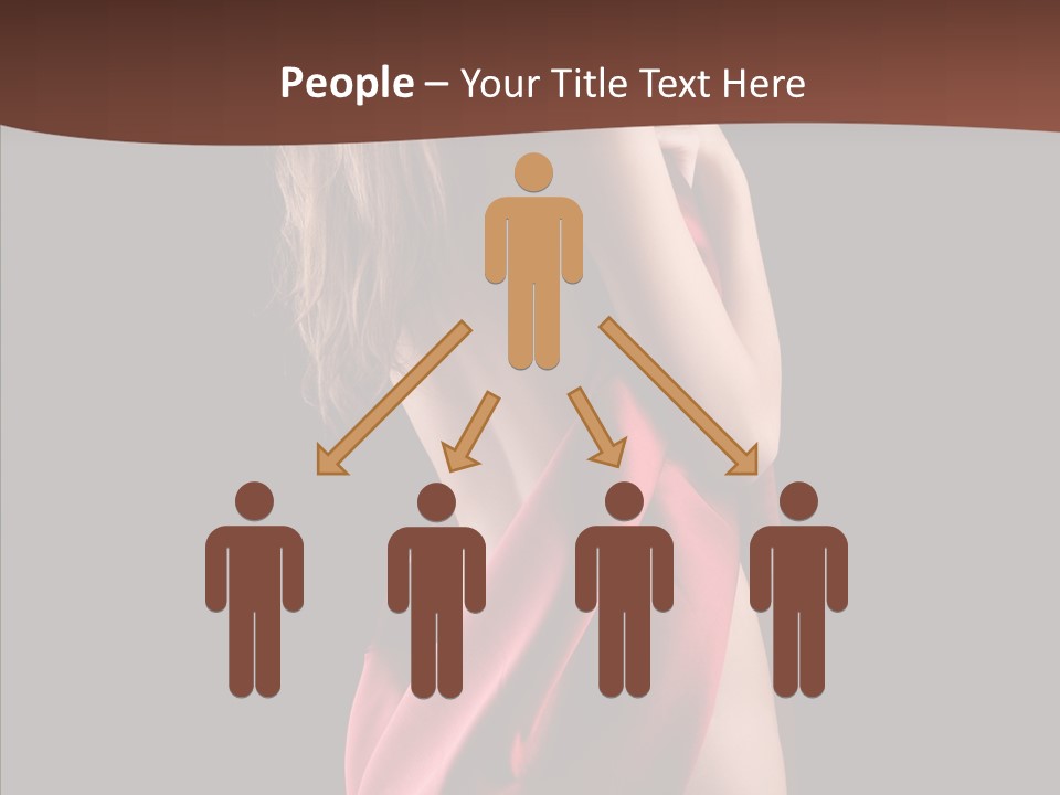 Wrapped Red Model PowerPoint Template